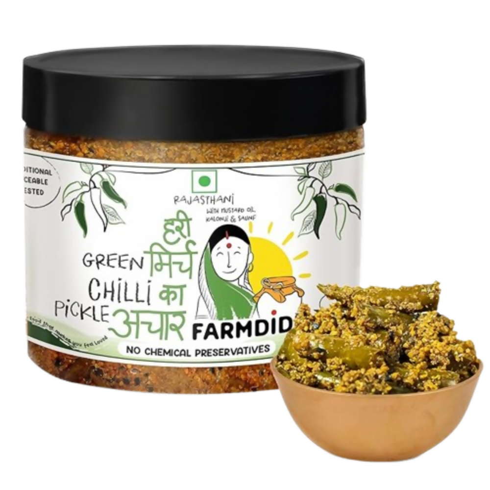 FarmDidi Rajasthani Green Chilli Pickle - Distacart