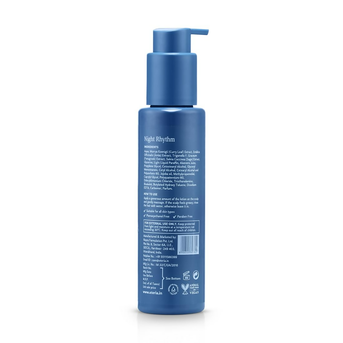 Oteria Luxury Voluminous Hair Lotion with Amla Fenugreek Sage and Curry Leaf & Hair Lotion & Serum For Hair Fall - Distacart