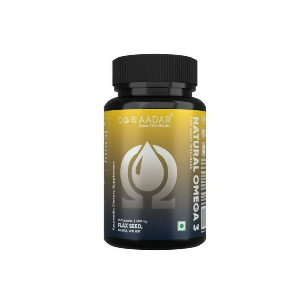 Aadar Natural Omega 3 Flax Seed Capsules - Distacart