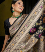 Thumbnail for Preksha Creation Banarasi Soft Silk Women Black Saree - Distacart