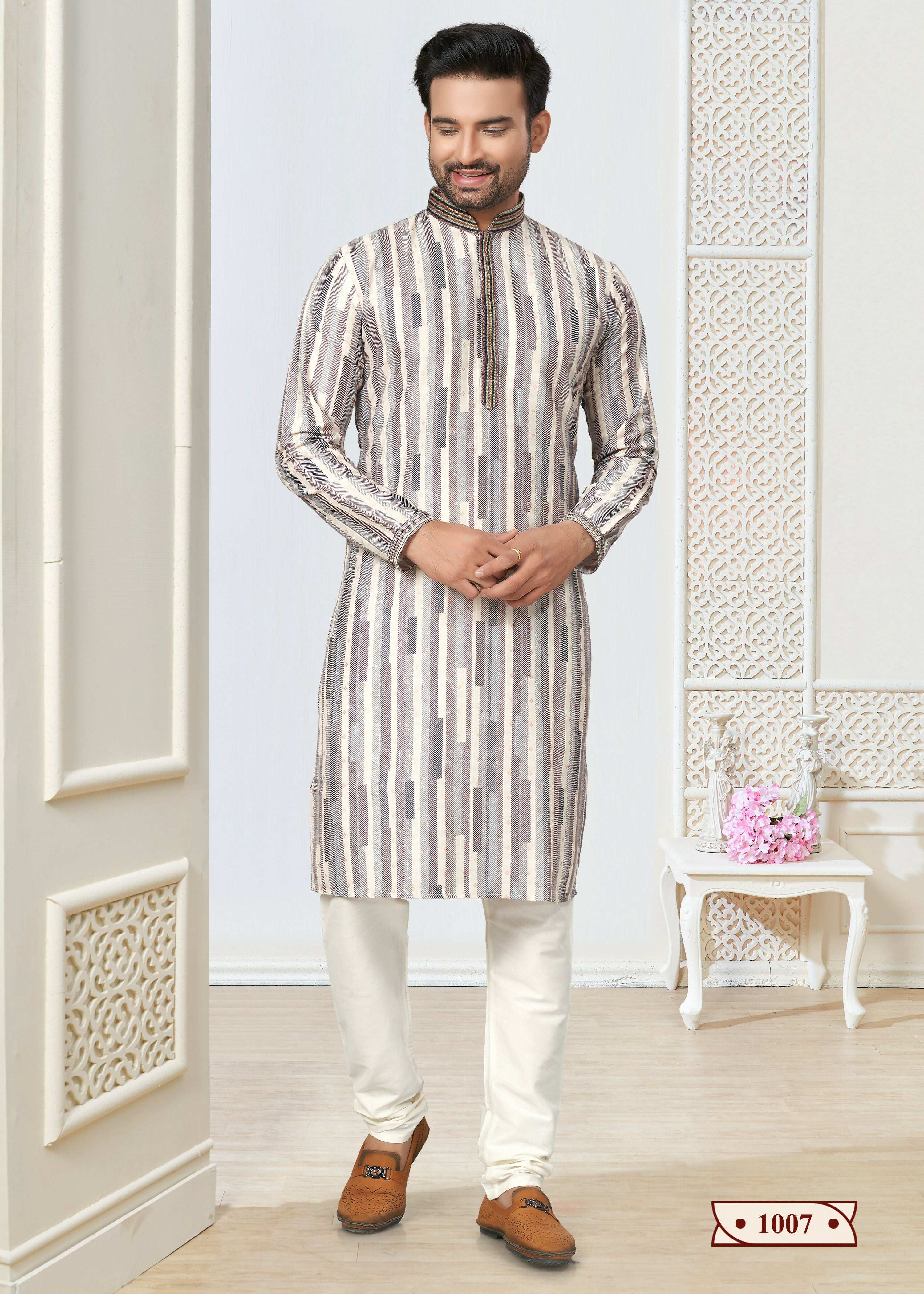 Joban Fashion Men's multicolor Cotton printed Kurta Pyjama set - Distacart
