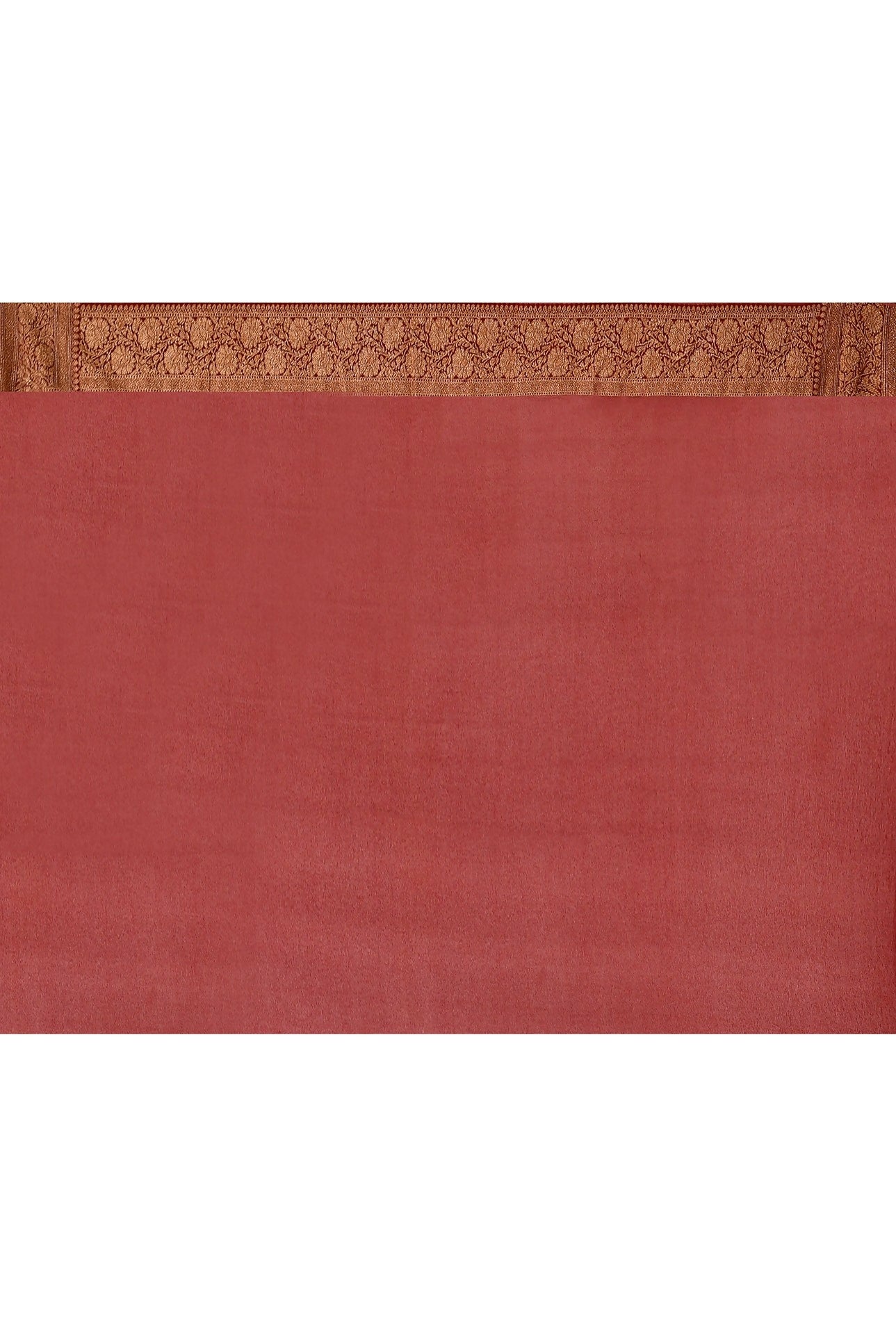 Joban Fashion Nude Pink Crepe Chiffon Pure Handloom Banarasi Silk Saree