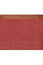 Thumbnail for Joban Fashion Nude Pink Crepe Chiffon Pure Handloom Banarasi Silk Saree