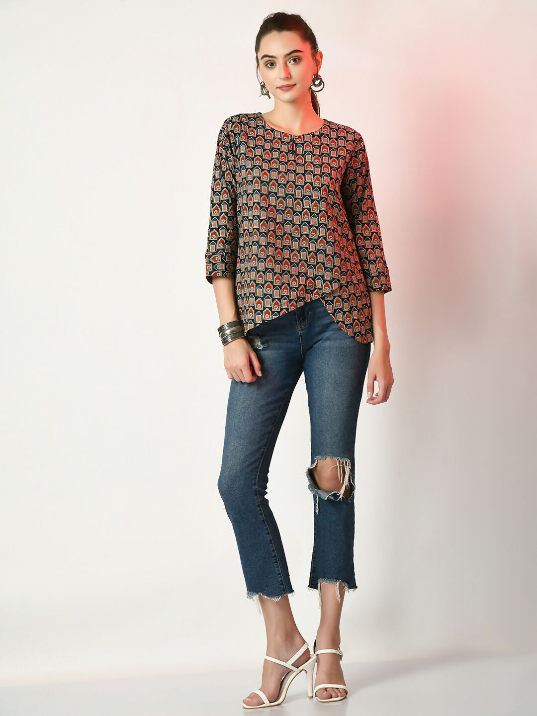 Myshka Women's Multi Printed Top - Distacart