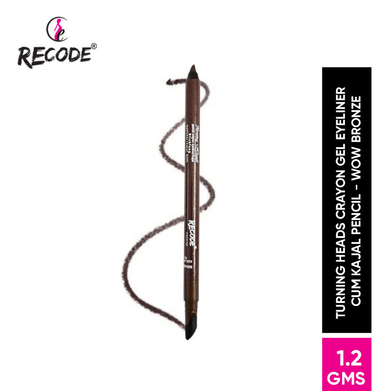 Recode Turning Heads Crayon Gel Eyeliner Cum Kajal Pencil - Wow Bronze - Distacart