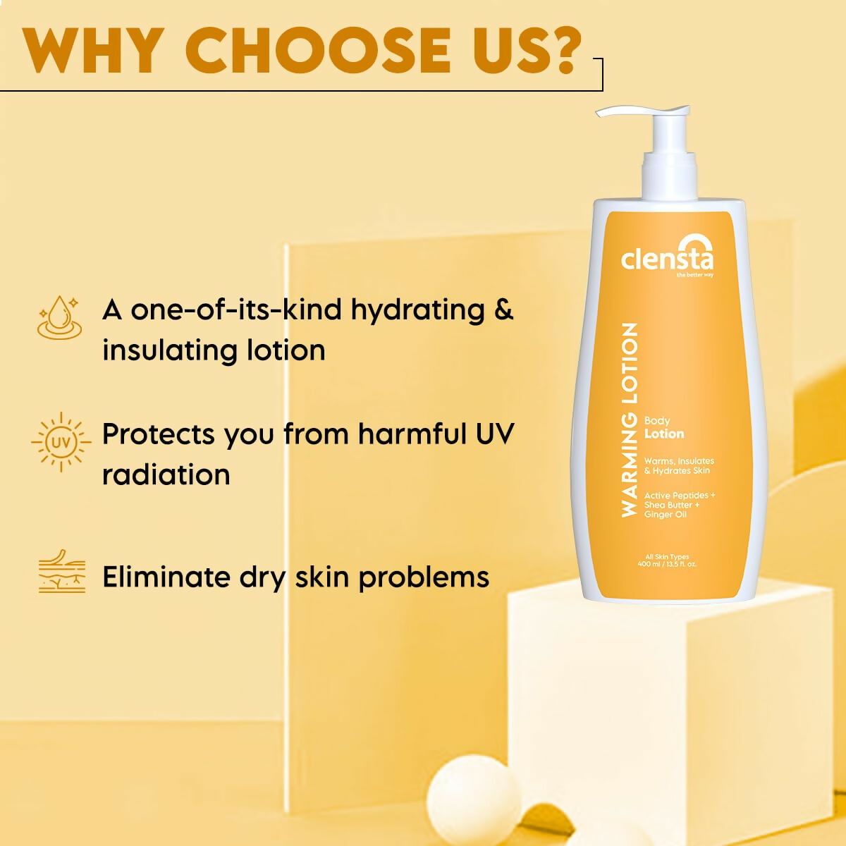 Clensta Warming Body Lotion With Ginger Oil - Distacart