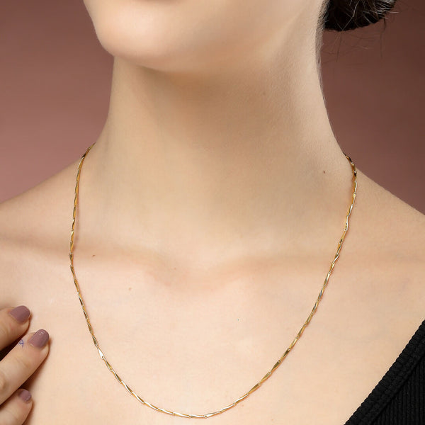 NVR Women's Gold-Polished Minimal Chain - Distacart