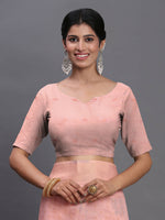 Thumbnail for Astita Linen Cotton Light Pink Saree