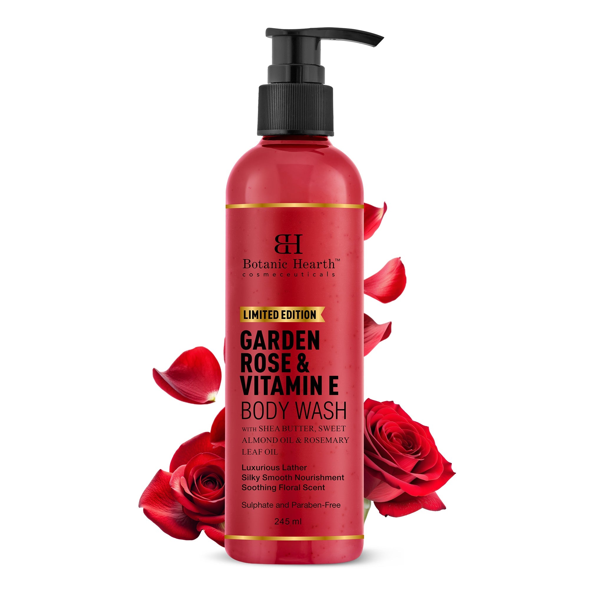 Botanic Hearth Garden Rose & Vitamin E Body Wash - Distacart