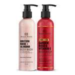Thumbnail for Garden Rose Vitamin E & British Rose Almond Bodywash Set (Pack of 2) - Distacart