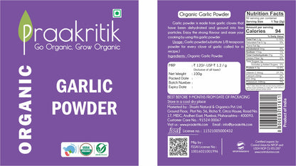 Praakritik Organic Garlic Powder - Distacart