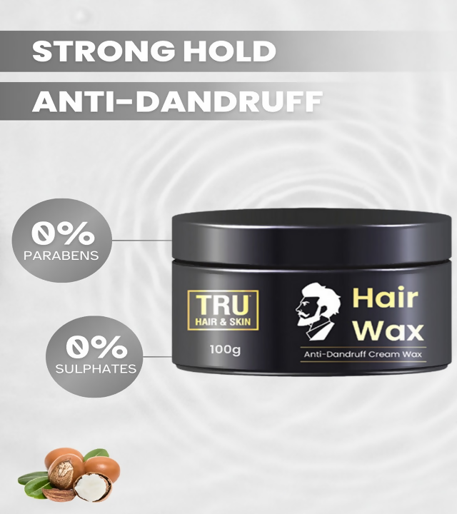 Tru Hair & Skin Strong Hold For 12-Hours Hair Wax Cream with Argan Oil