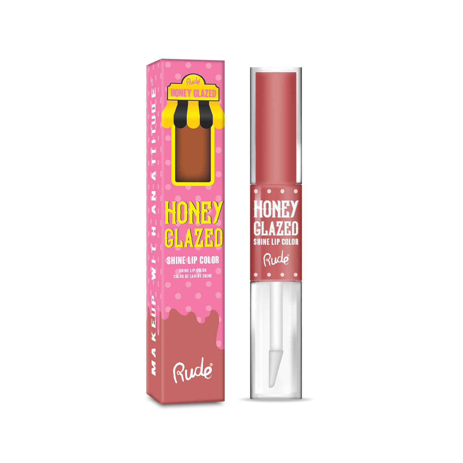 Rude Cosmetics Honey Glazed Shine Lip Color - Sprinkled - Distacart