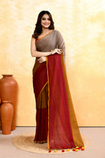 Thumbnail for Piyari Fashion Women's Multi Embellished Handloom Cotton Saree - Distacart