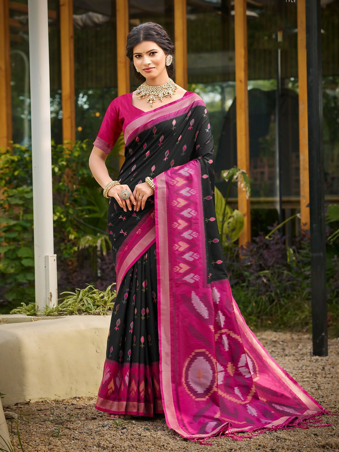 Astita Blue Soft Silk Saree - Distacart