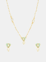 Thumbnail for Ruby Raang Ruhani Pearl Necklace And Earrings Set