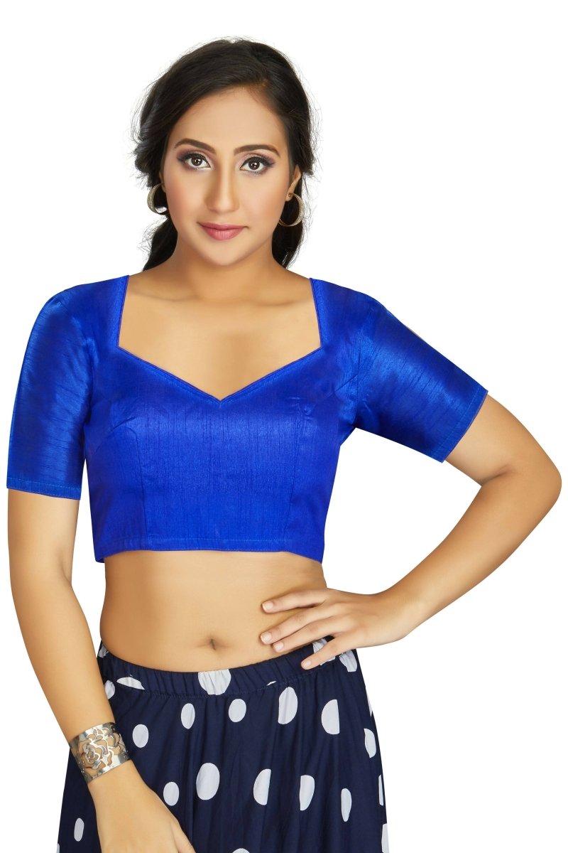 Aastha Fashion Women's Blue Art Silk Designer Traditional Readymade Blouse - Distacart