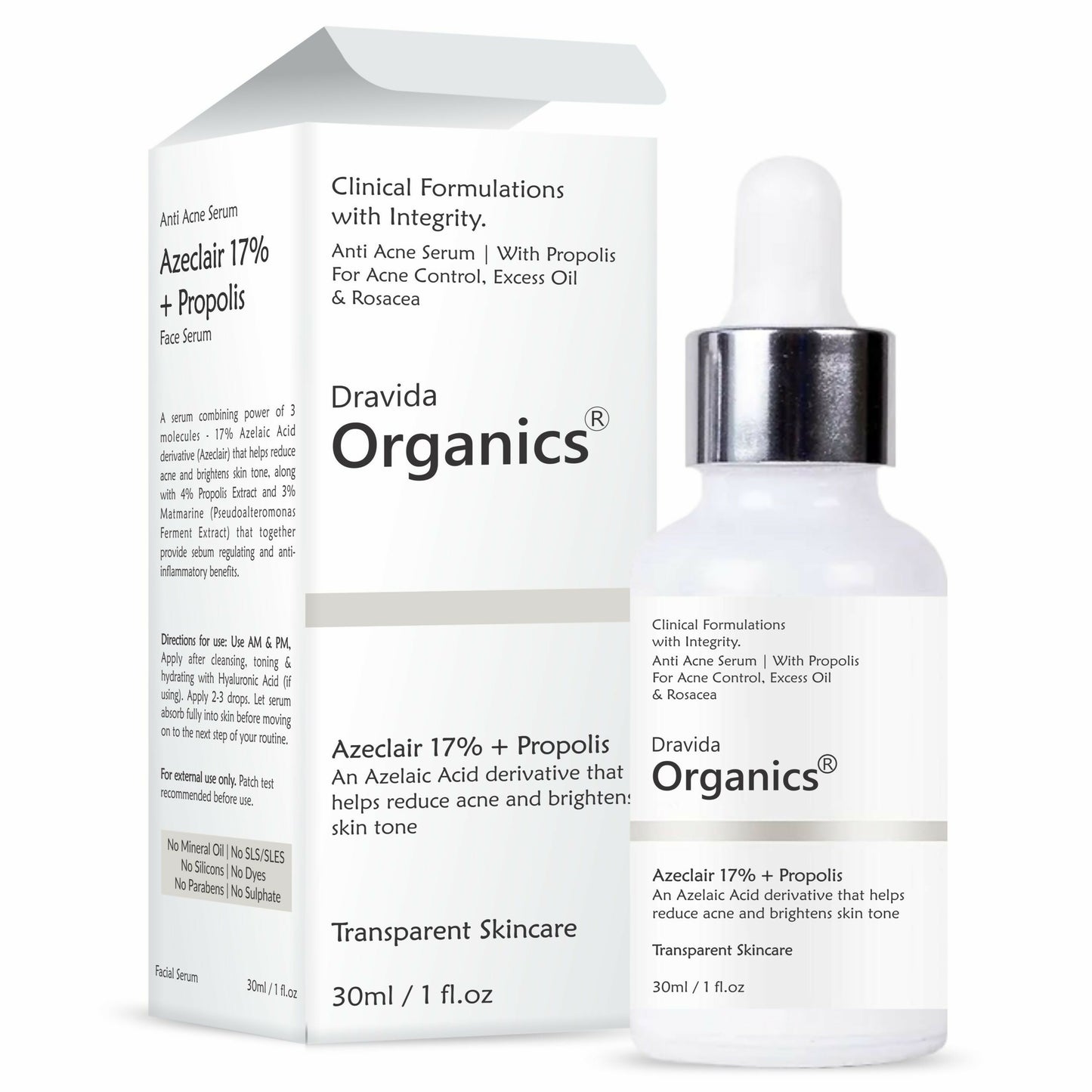 Dravida Organics Azeclair Face Serum - Dista