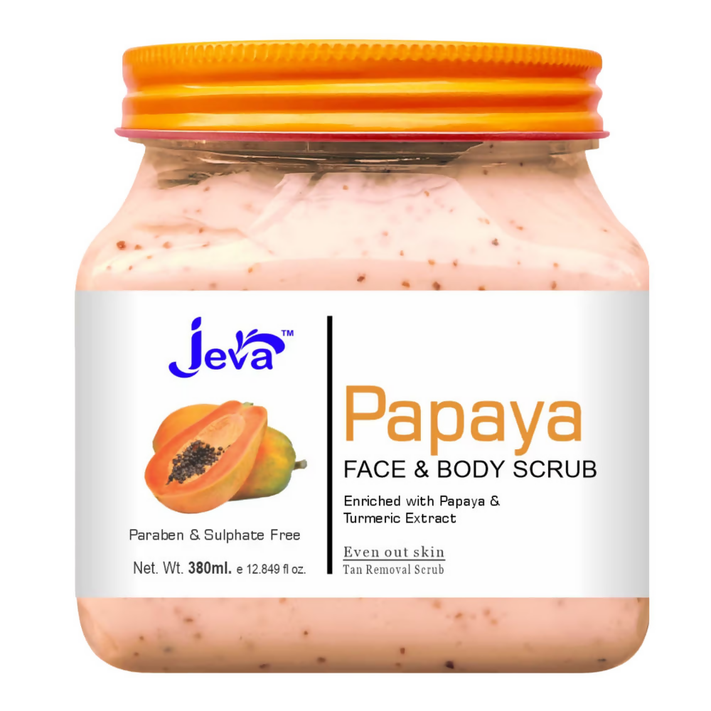 Jeva Papaya Tan Removal Face & Body Scrub - Dista