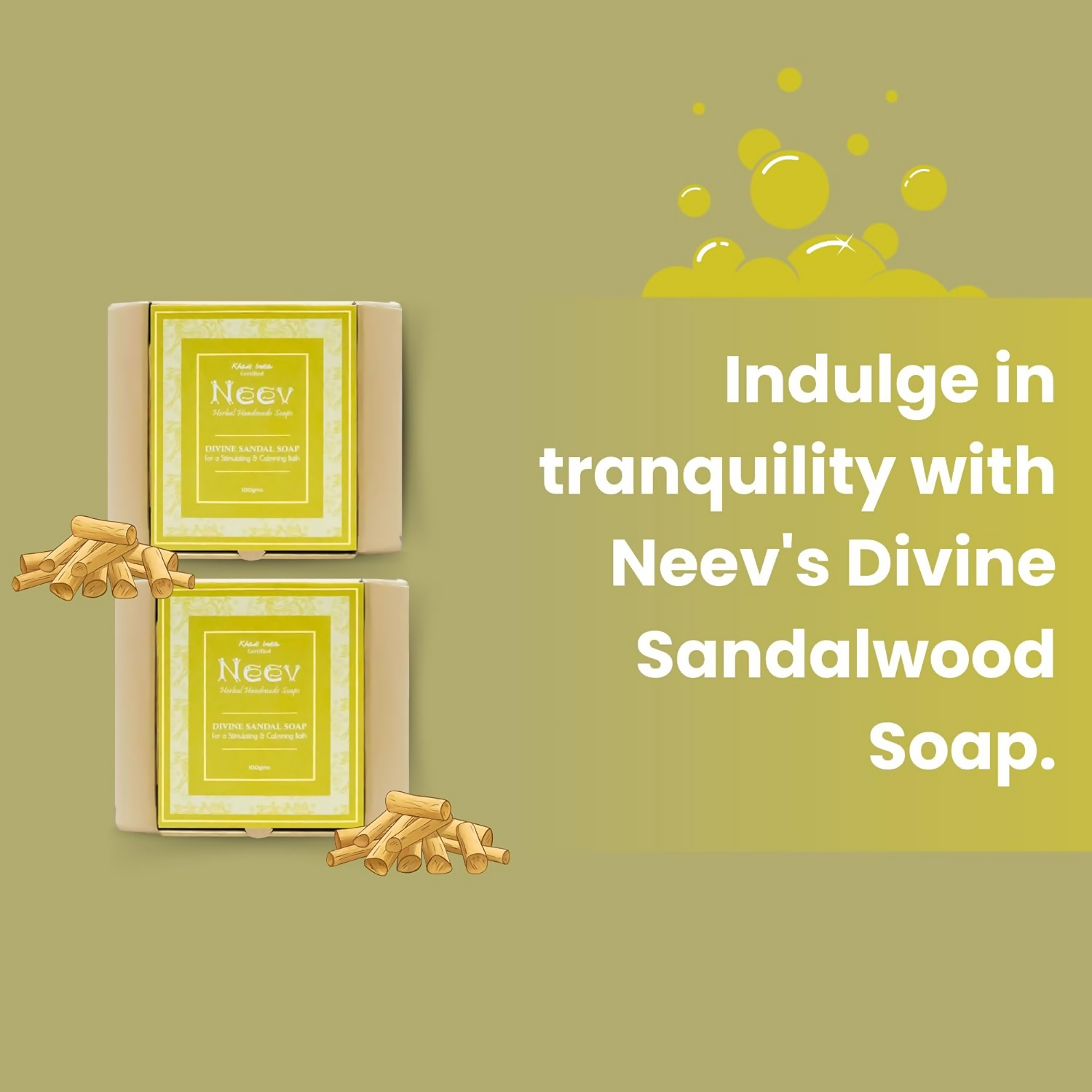 Neev Herbal Handmade Soap Divine Sandal Soap - Distacart