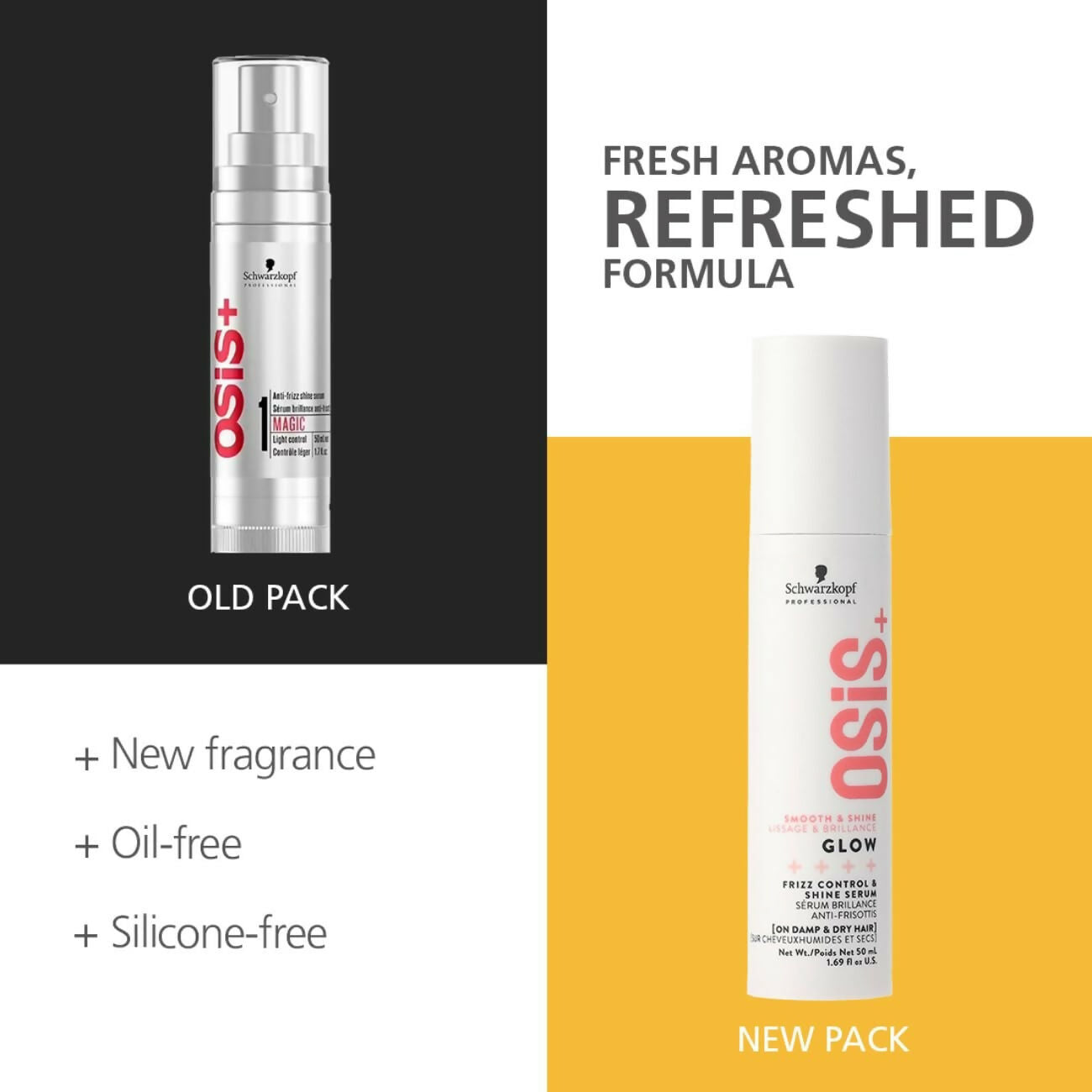 Schwarzkopf Professional OSiS+ Glow Anti-Frizz Shine Serum - Distacart