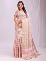 Thumbnail for Astita Organza Peach Saree