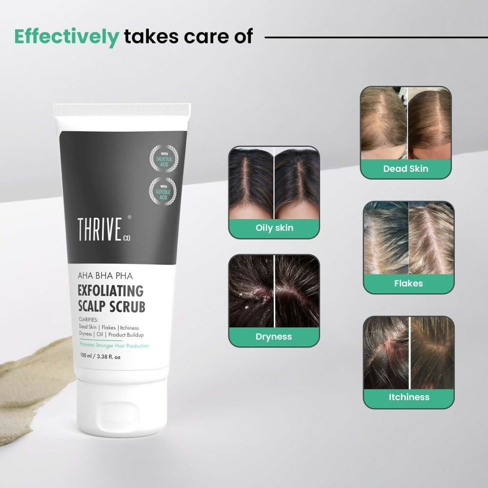 ThriveCo AHA BHA PHA Exfoliating Scalp Scrub - Distacart
