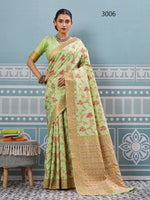 Thumbnail for Astita Sea Green Silk Saree