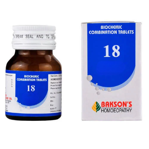 Bakson's Homeopathy Biochemic Combination 18 Tablets - Distacart