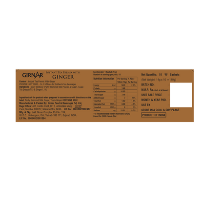 Girnar Instant Tea Premix With Ginger - Distacart