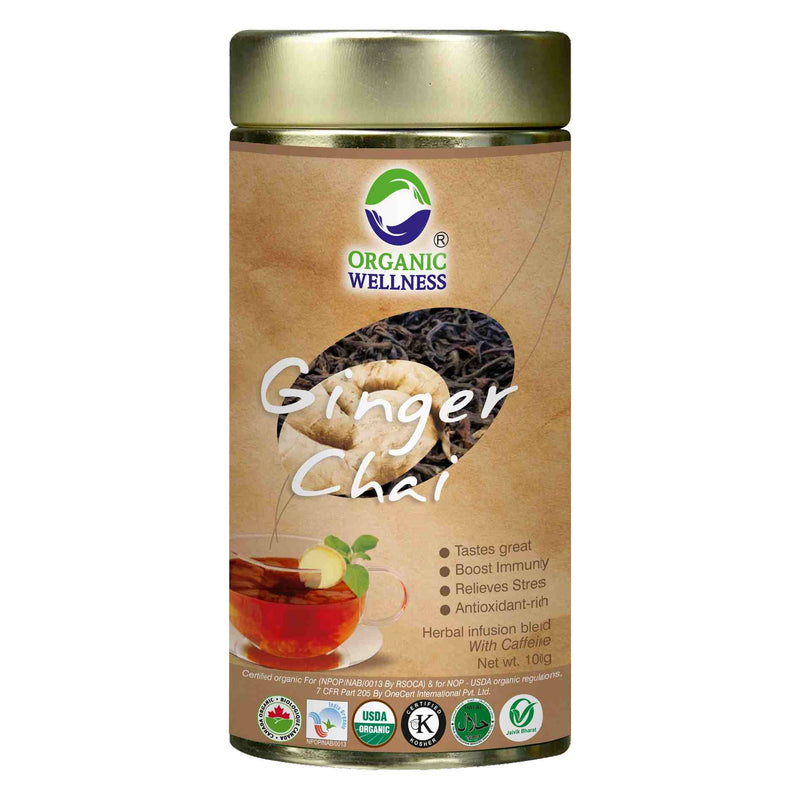 Organic Wellness Ow&#39;Real Ginger Chai Tin Pack - Distacart