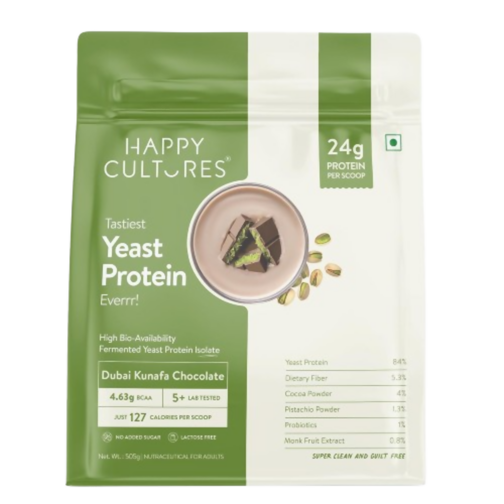 Happy Cultures 24g Protein Dubai Kunafa Chocolate Fermented Yeast Protein Isolate - Dista