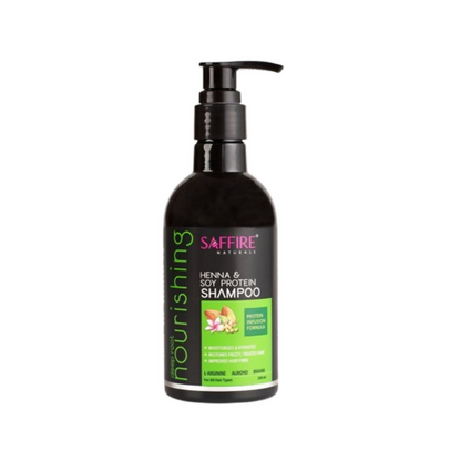 Saffire Naturals Henna & Soy Protein Deep Root Nourishing Shampoo - Distacart