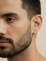 Thumbnail for NVR Men's Multicolour Geomatric Shaped Stud Earrings - Distacart