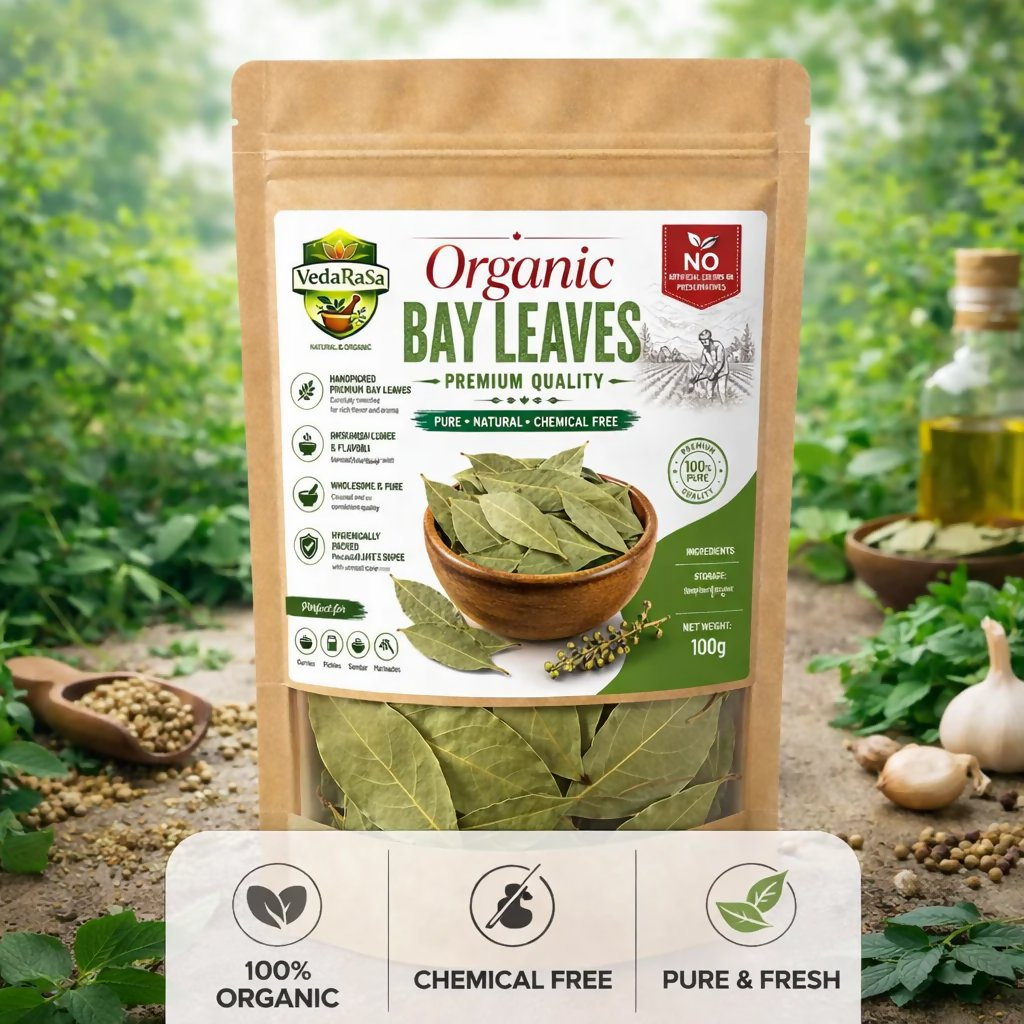 VedaRasa Organic Bay Leaves Premium Quality - Dista