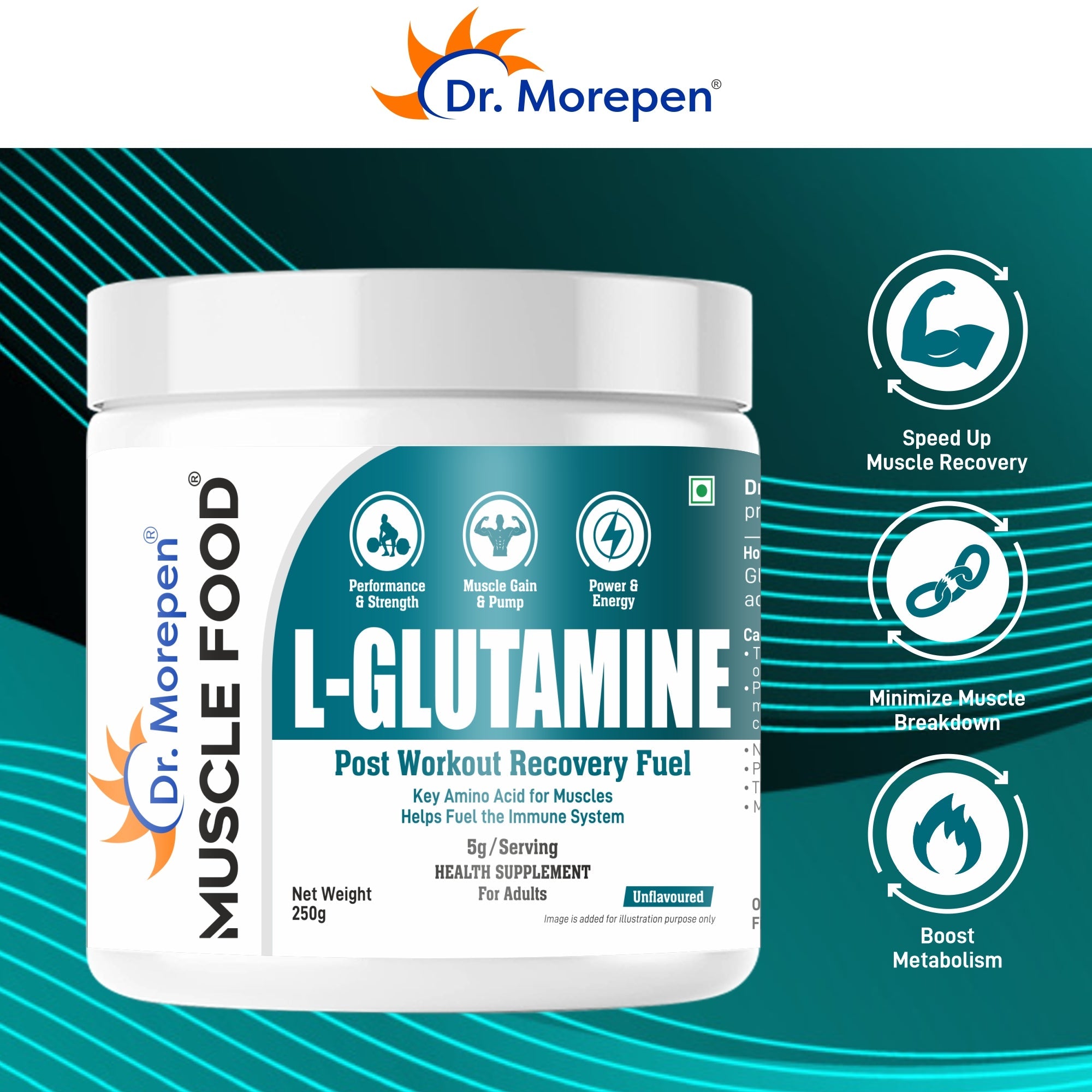 Dr Morpen Dr.Morepen L-Glutamine - Distacart