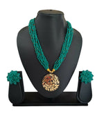 Thumbnail for Inhanns All-Day Statement Beaded Necklace Set - Sea Green - Distacart