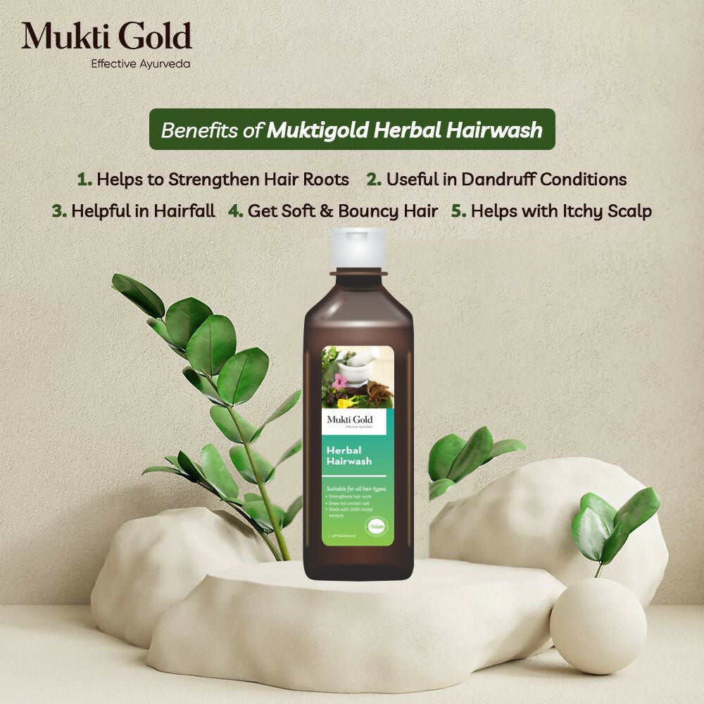 Axiom Mukti Gold Herbal Hair Wash - Distacart