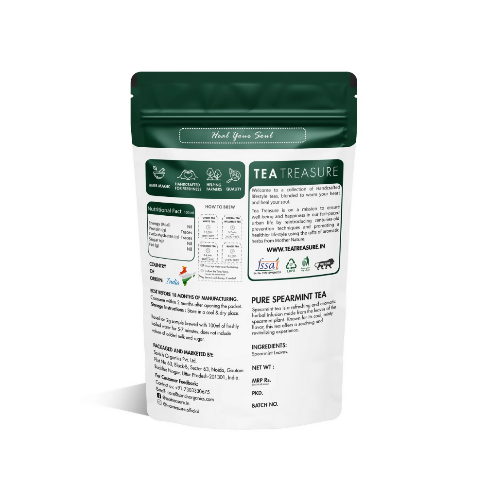 Tea Treasure Pure Spearmint Tea - Distacart