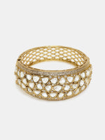 Thumbnail for Ruby Raang 22k Gold Polished Kundan Bracelet