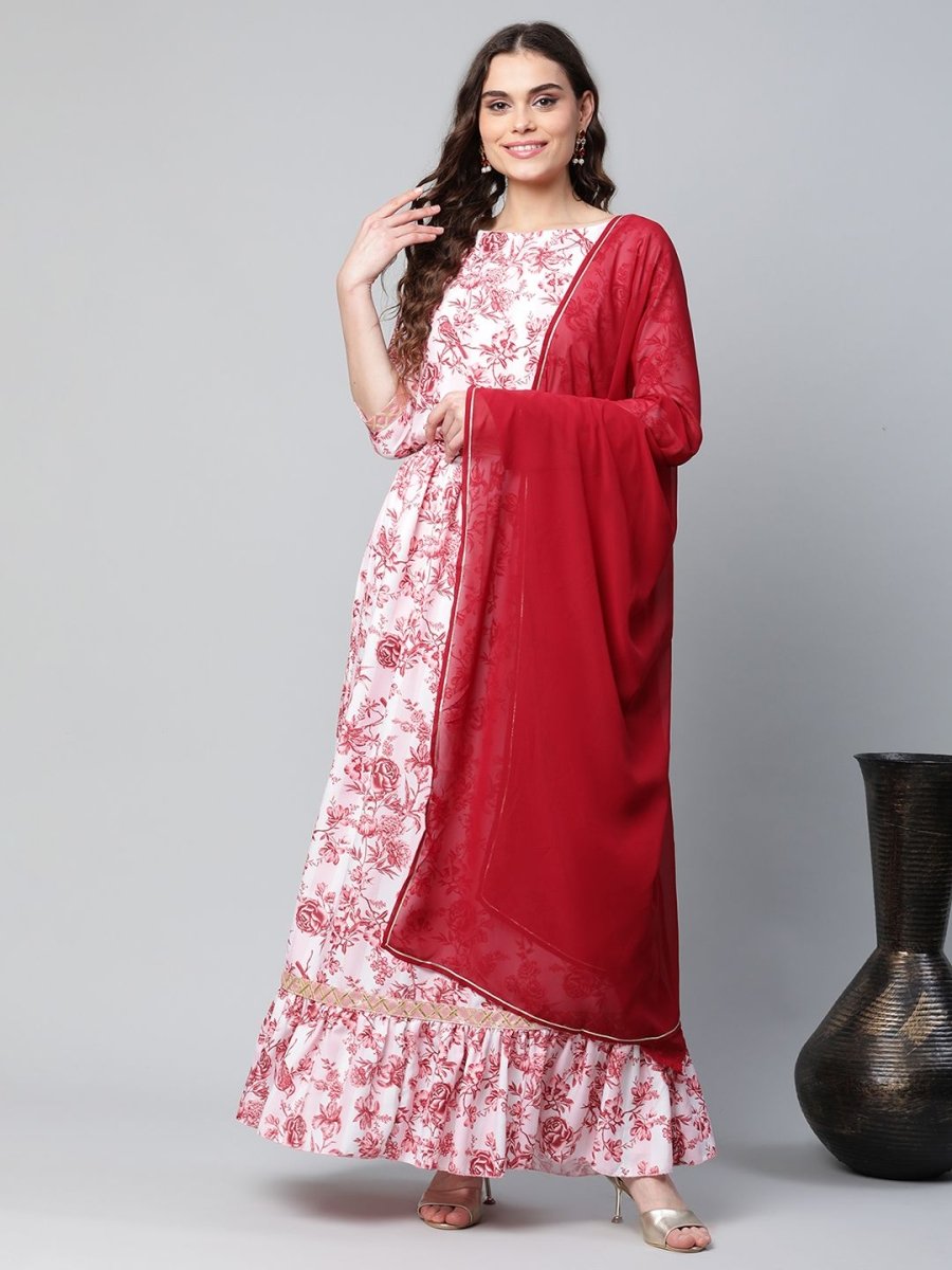 Ahalyaa Women Rayon Pretty Pink Printed Ready to Wear Lehenga Choli with Dupatta - Distacart