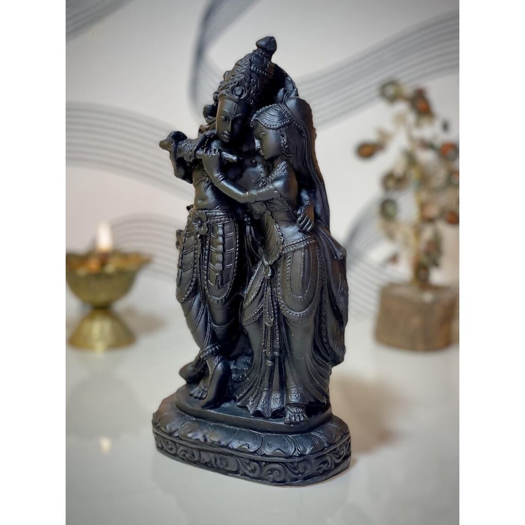 HR Enterprises Black Radha Krishna Idol - Distacart