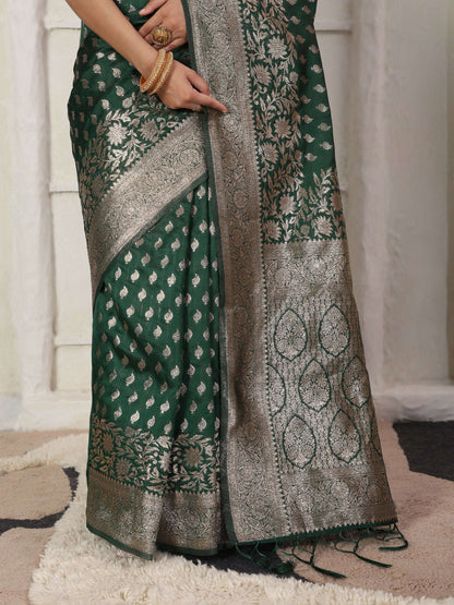 Shree Shyam Fashion Lichi Silk Blue Saree - Distacart