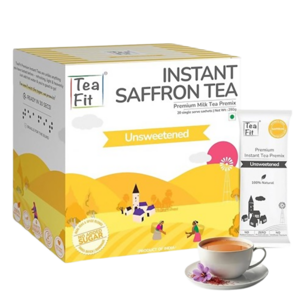 TeaFit Premium NO SUGAR Instant Saffron Tea Premix - Distacart