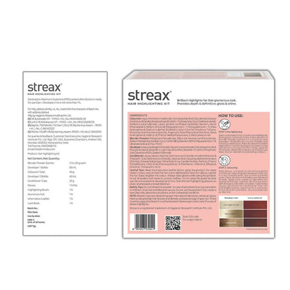 Streax Hair Color Highlighting Kit - Latte Brown - Distacart