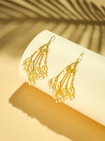Thumbnail for Nuyug 18k String of Pearls Gold Anti Tarnish Earrings