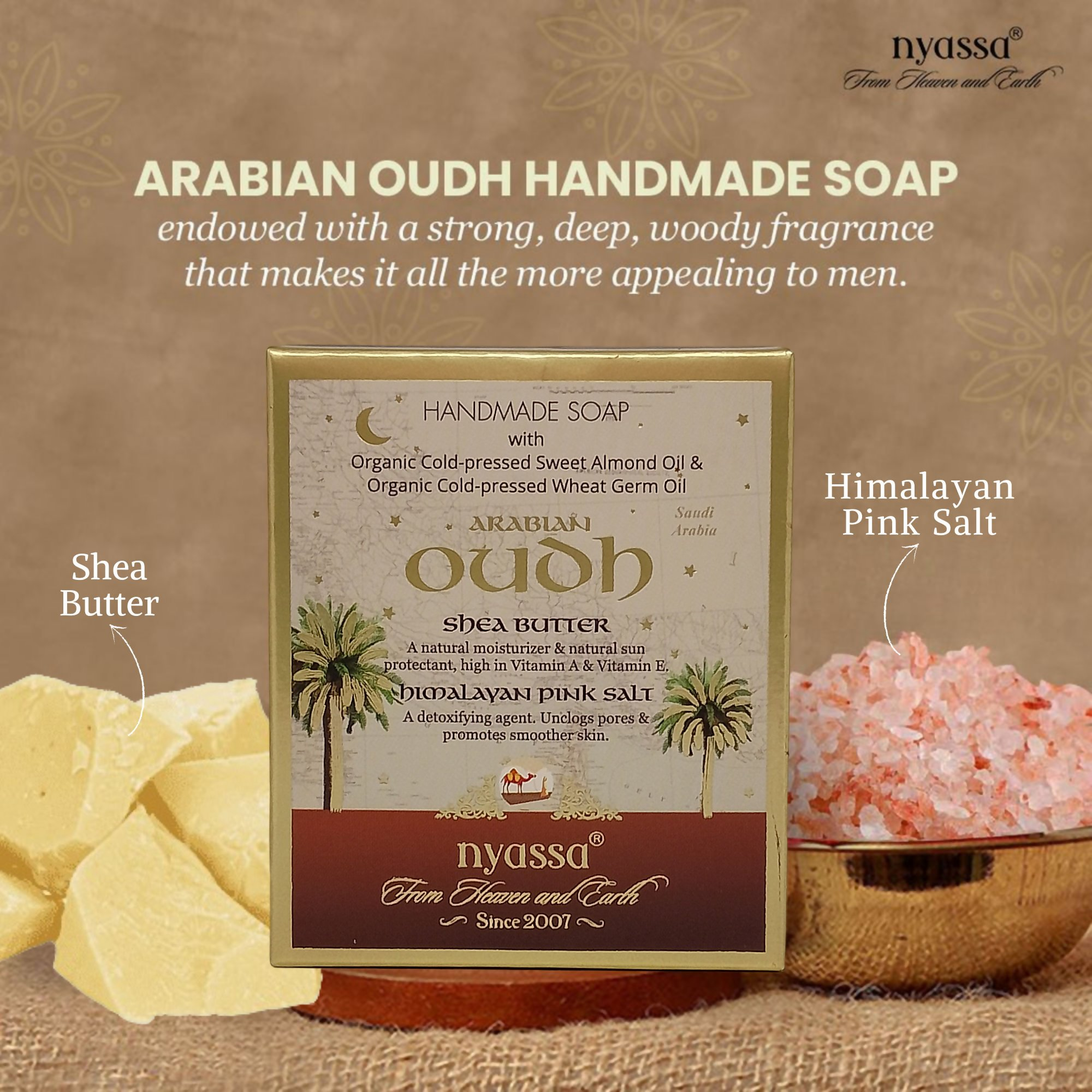 Nyassa Premium Arabian Oud Handmade Natural Bathing Soap - Distacart