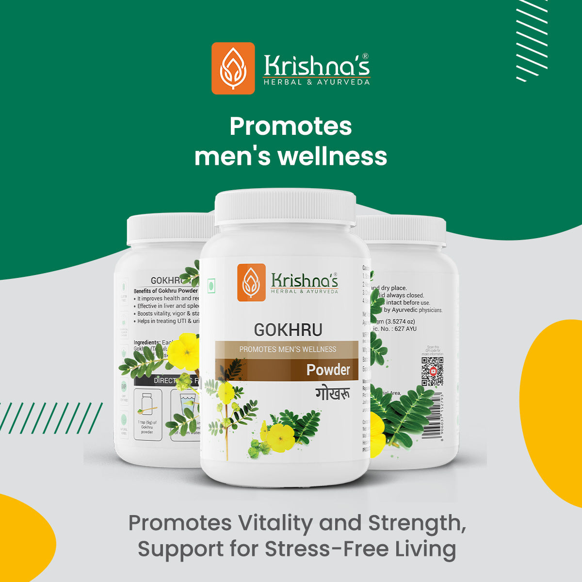 Krishna'S Herbal & Ayurveda Gokhru Powder