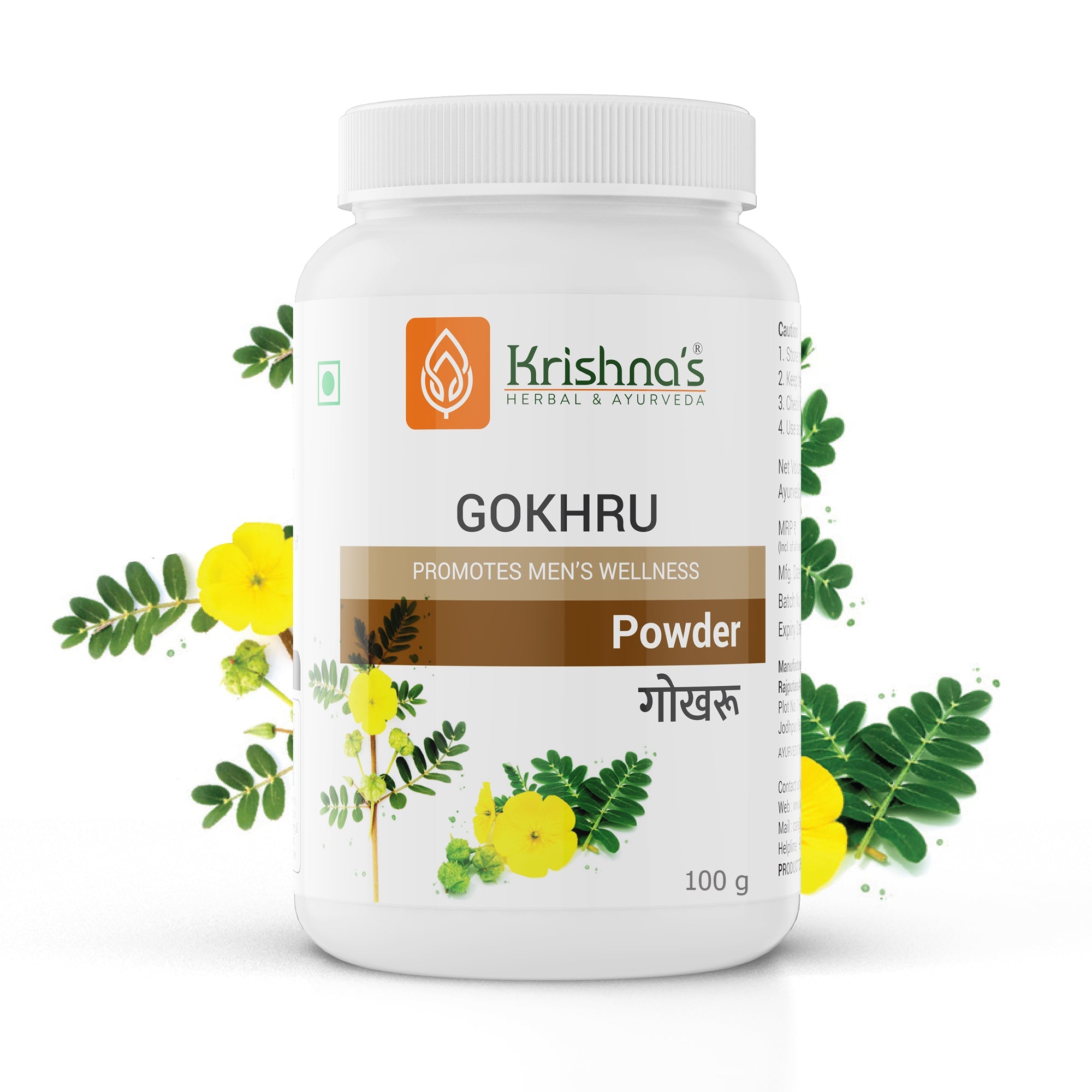 Krishna'S Herbal & Ayurveda Gokhru Powder