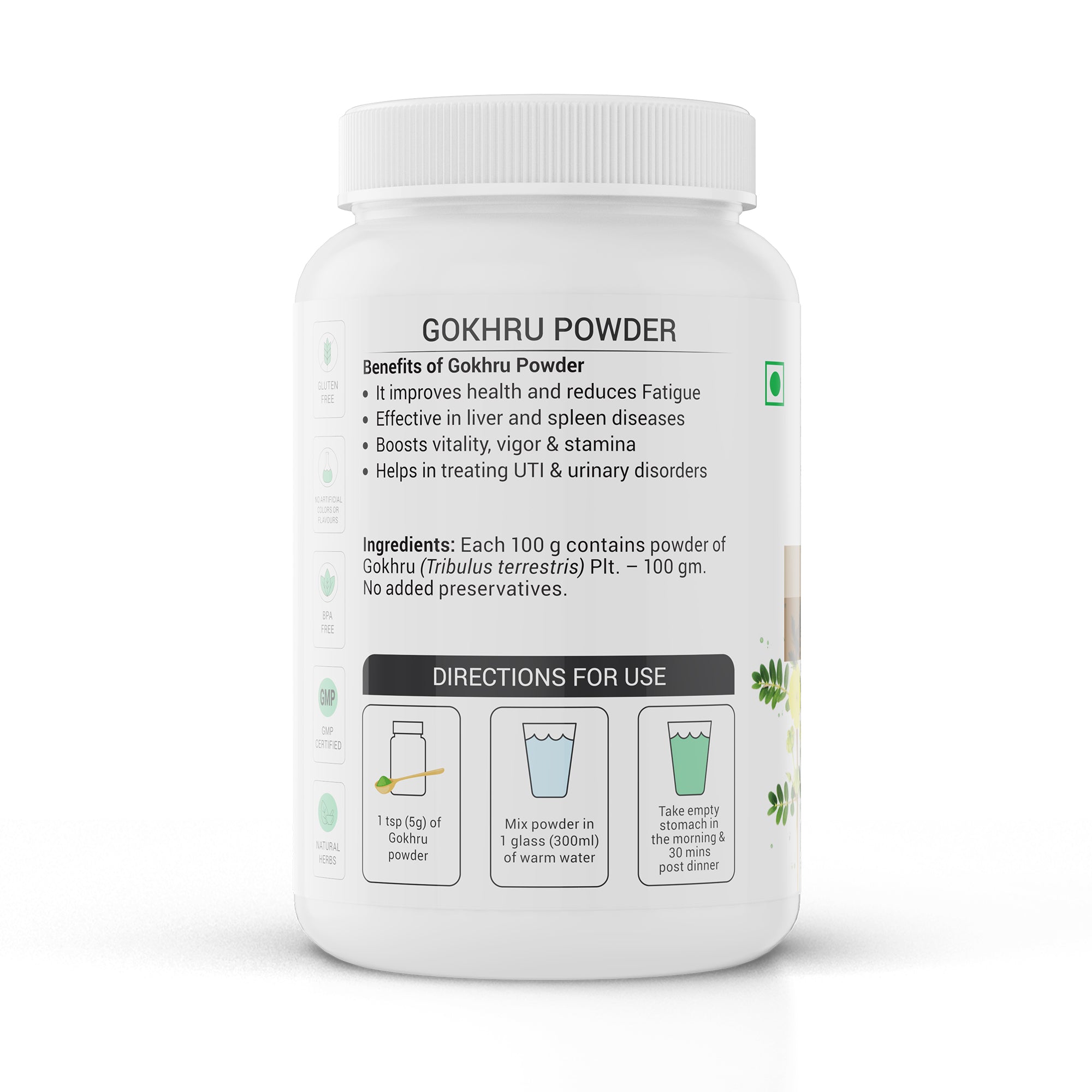 Krishna'S Herbal & Ayurveda Gokhru Powder